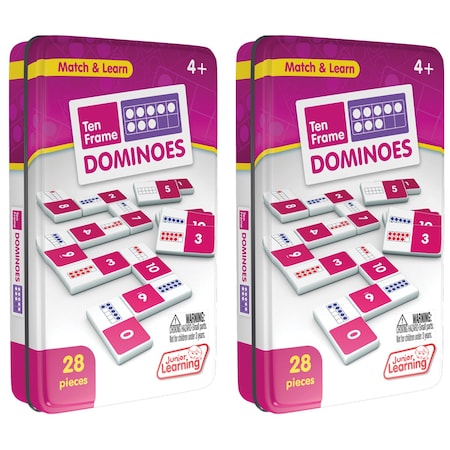 Junior Learning Ten Frames Dominoes, 2PK JL479
